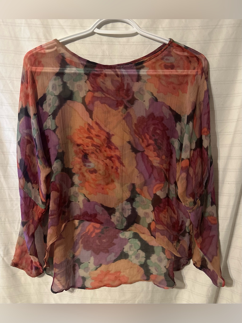 Betsey Johnson Flowy Floral Boho Maximalist Colourful Top